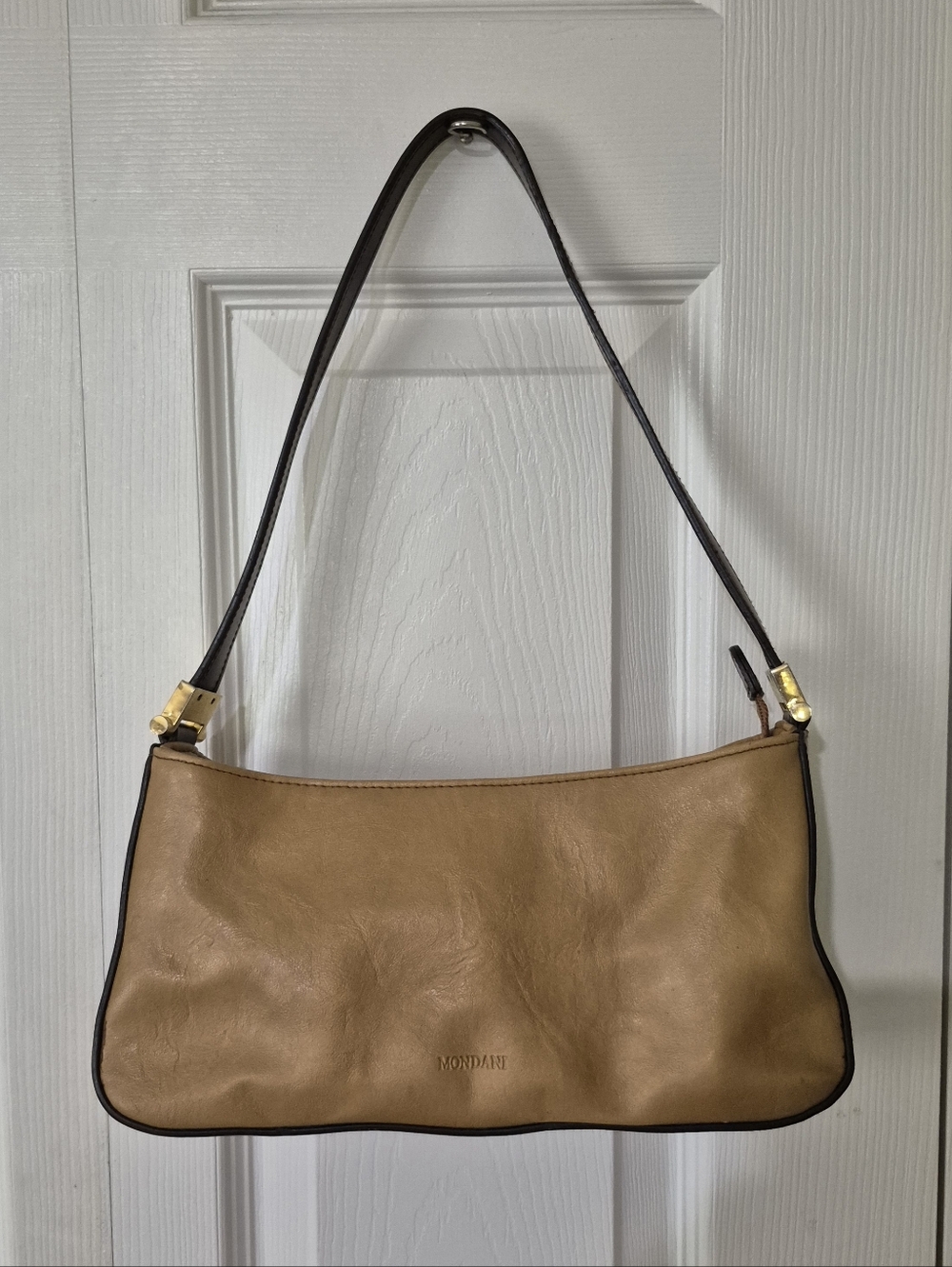 Mondani toffee shoulder bag faux leather